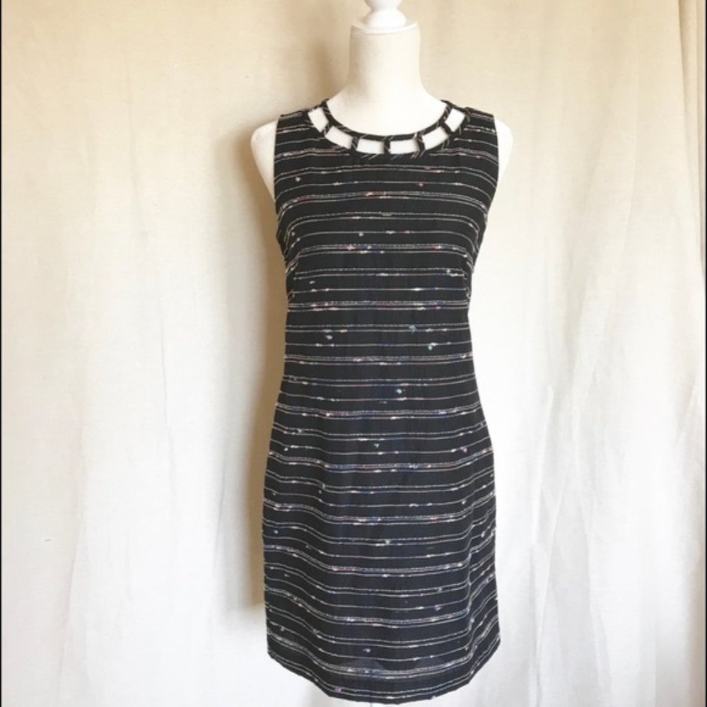 Vince Camuto Tweed Shift Dress Rainbow